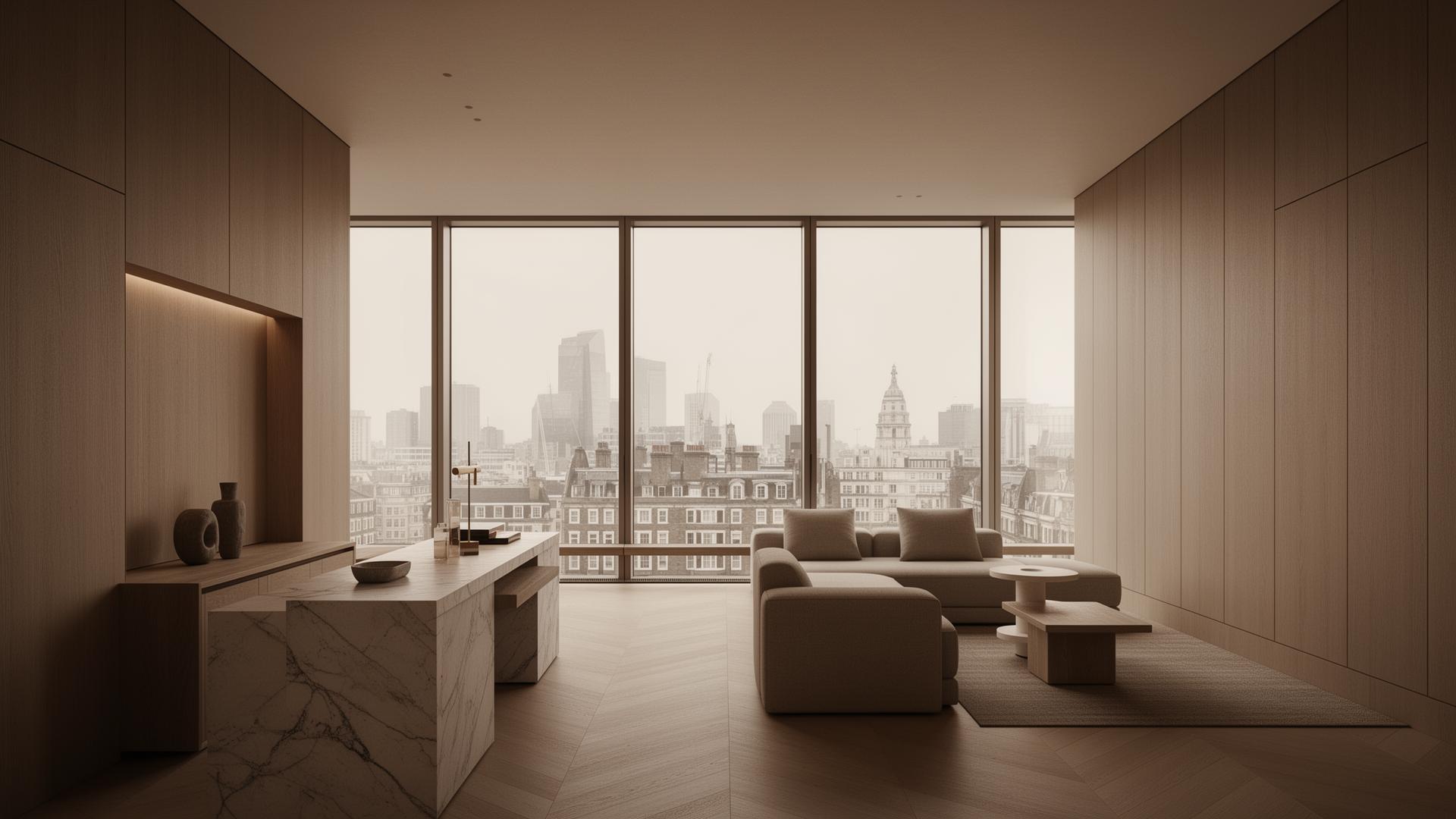 Minimal luxury apartment interior